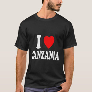 I He Love Tanzania Home Travel Vacation Tourism T-Shirt