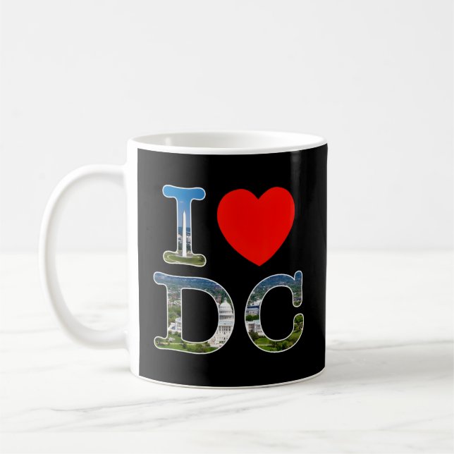 I He Love Washington Wa Dc Font Coffee Mug (Left)