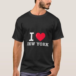 I He New York Typewriter Font T-Shirt
