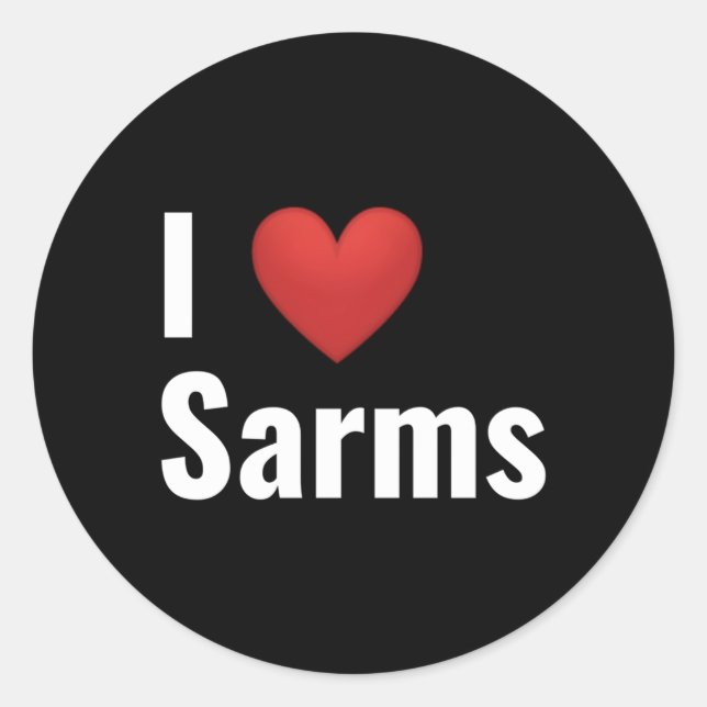 I He Sarms Classic Round Sticker (Front)