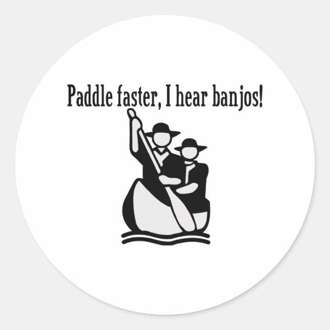I Hear Banjos Classic Round Sticker (Front)