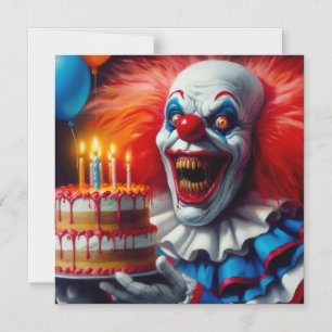 I Heard It's Your Birthday Horror Clown Card