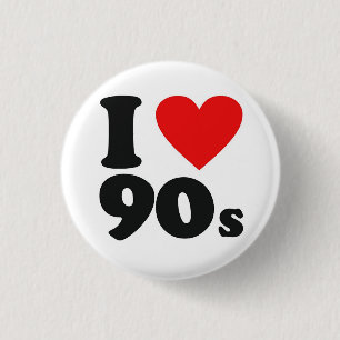 I Heart 90's 1 Inch Round Button