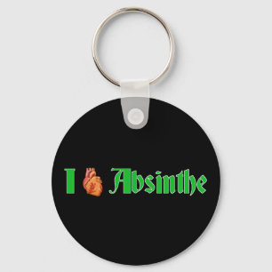 I heart Absinthe  Keychain