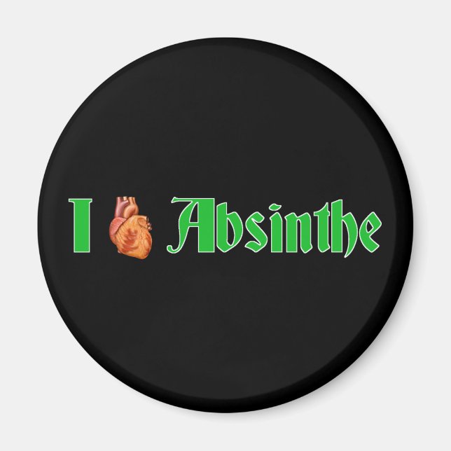 I Heart Absinthe Magnet (Front)
