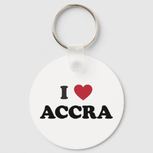 I Heart Accra Ghana Keychain