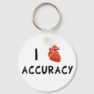 I Heart Accuracy Keychain