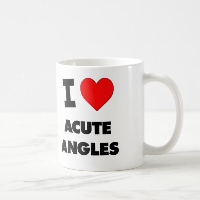 I Heart Acute Angles Coffee Mug (Right)