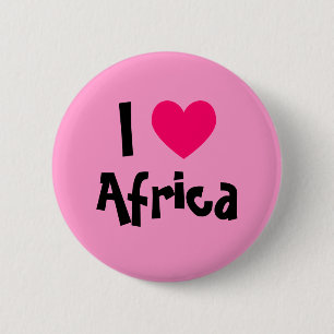 I Heart Africa 2 Inch Round Button