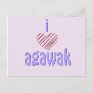 I Heart Agawak Postcard