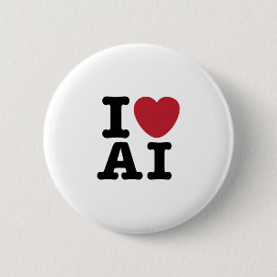I Heart AI 2 Inch Round Button