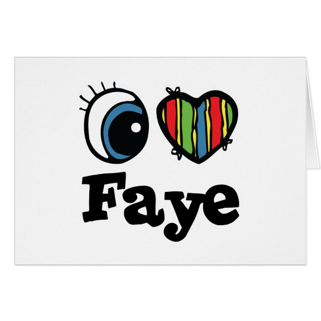 I Heart (Amour) Faye (Devant horizontal)