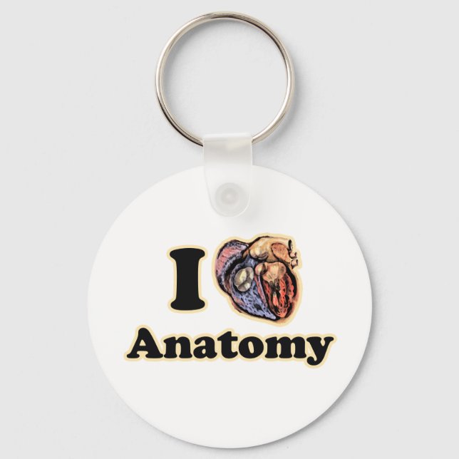 I heart Anatomy Science Super Geek Keychain (Front)
