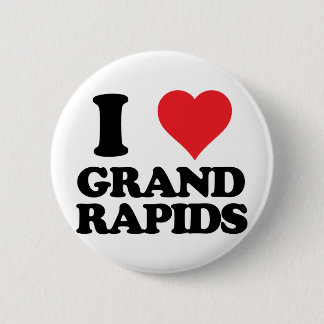 i heart and love grand rapids, michigan 2 inch round button