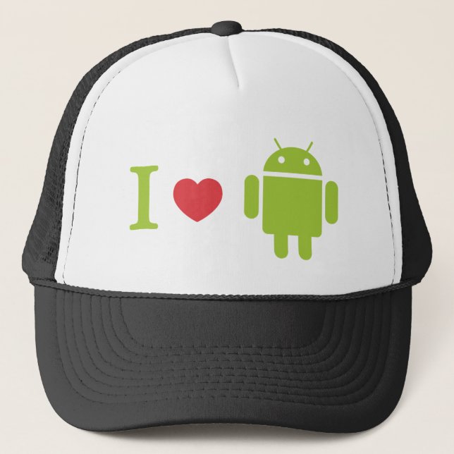 I heart Android Trucker Hat (Front)