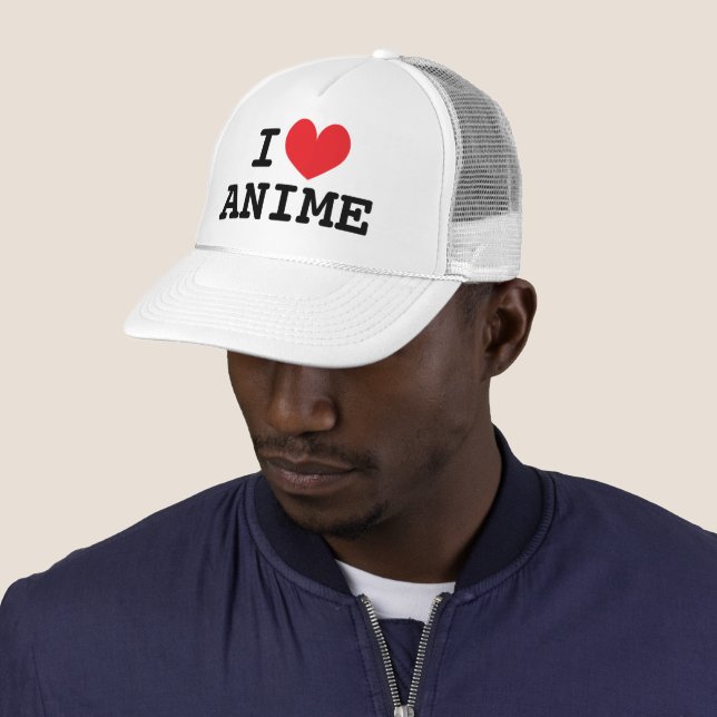 I heart anime Trucker Hat for Japan cartoon lovers (In Situ)