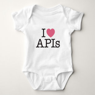 I Heart APIs Basic Infant T-Shirt Baby Bodysuit