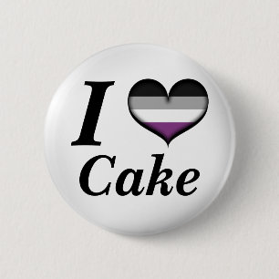I Heart Asexual Cake 2 Inch Round Button