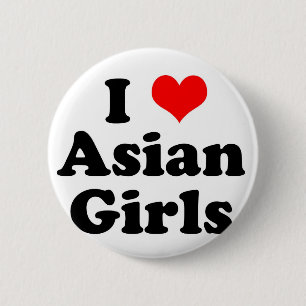 I Heart Asian Girls 2 Inch Round Button