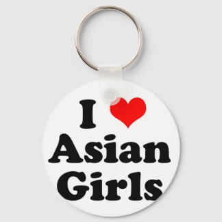 I Heart Asian Girls Keychain