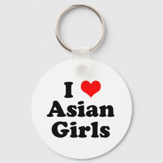 I Heart Asian Girls Keychain