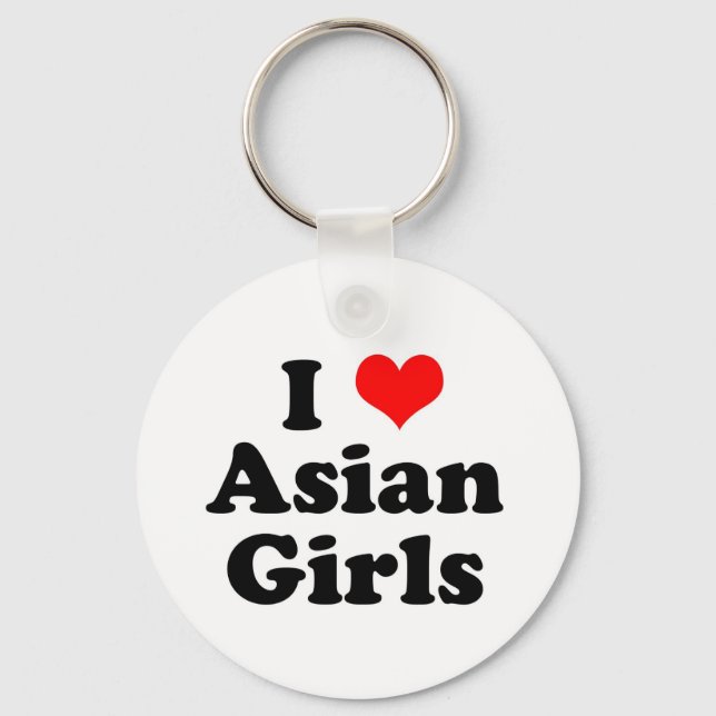 I Heart Asian Girls Keychain (Front)