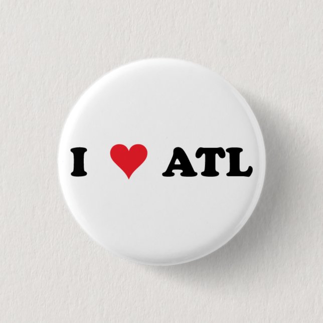 I-Heart-ATL-button-graphic 1 Inch Round Button (Front)