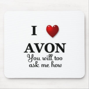 i heart avon ask me how mouse pad