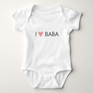 I HEART BABA and DEDO Baby Bodysuit