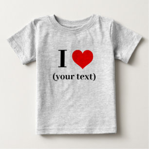 I HEART! Baby Jersey T-Shirt - Heather Grey