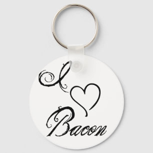 I Heart Bacon Keychain