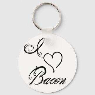 I Heart Bacon Keychain