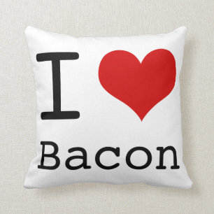 I heart Bacon Throw Pillow