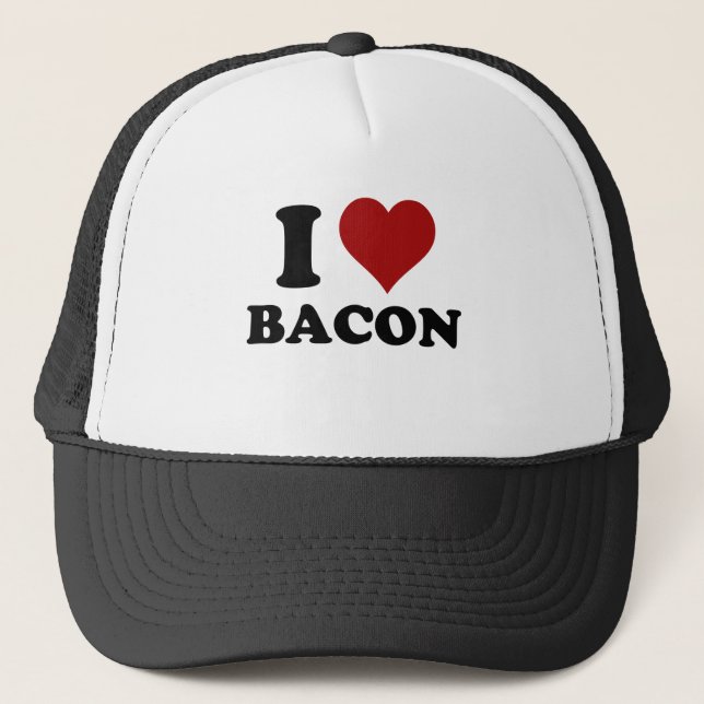 I HEART BACON TRUCKER HAT (Front)