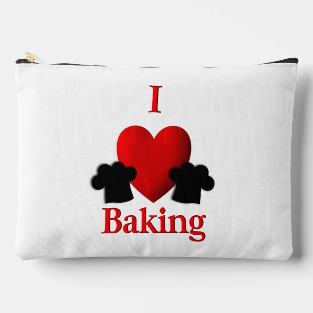 I Heart Baking Double Sided Accessory Pouch (Front)
