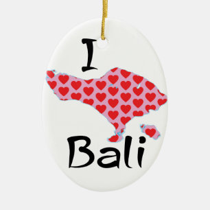 I heart Bali Ceramic Ornament