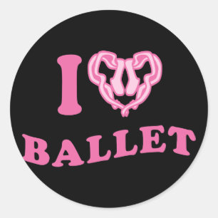 I Heart Ballet Classic Round Sticker