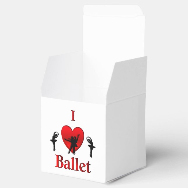 I Heart Ballet Favor Box (Opened)