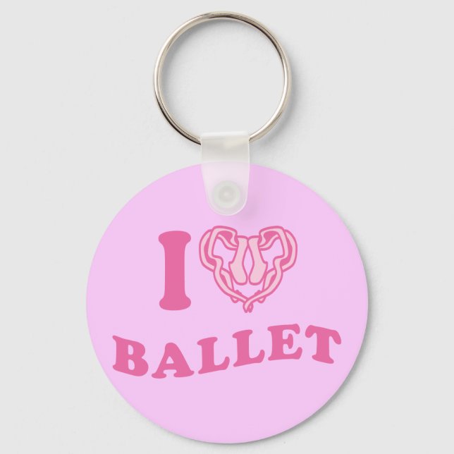 I Heart Ballet Keychain (Front)