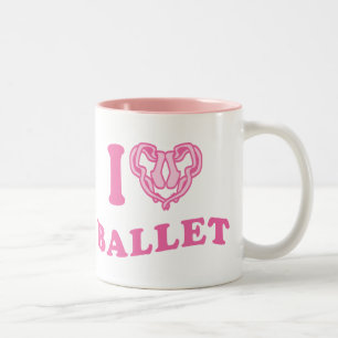 I Heart Ballet Two-Tone Coffee Mug