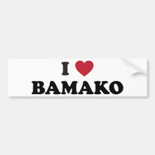 I Heart Bamako Mali Bumper Sticker