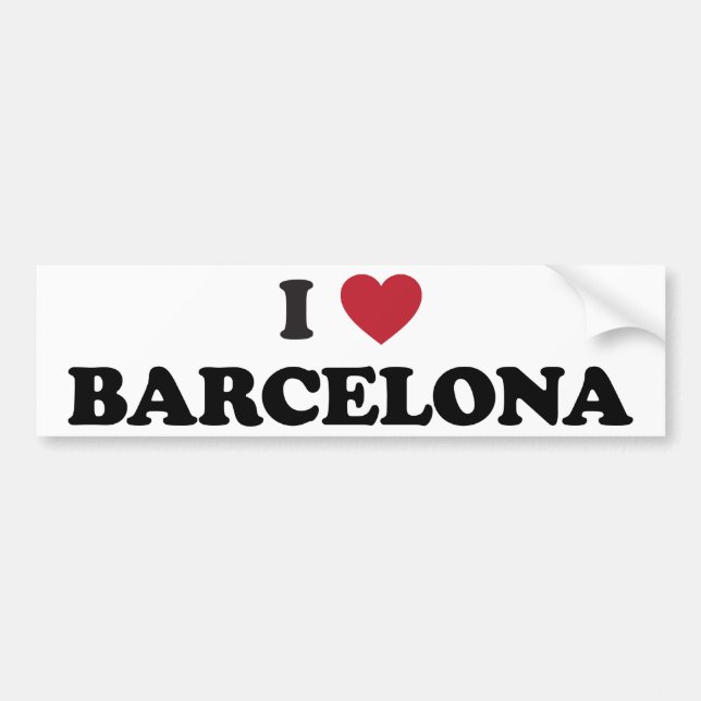 I Heart Barcelona Spain Bumper Sticker (Front)