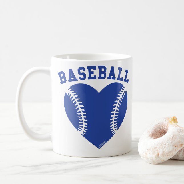 I HEART BASEBALL                                   COFFEE MUG (With Donut)