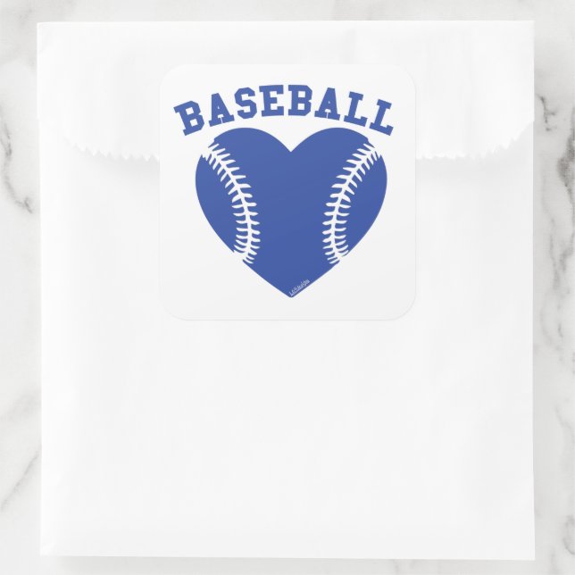 I HEART BASEBALL                                   SQUARE STICKER (Bag)