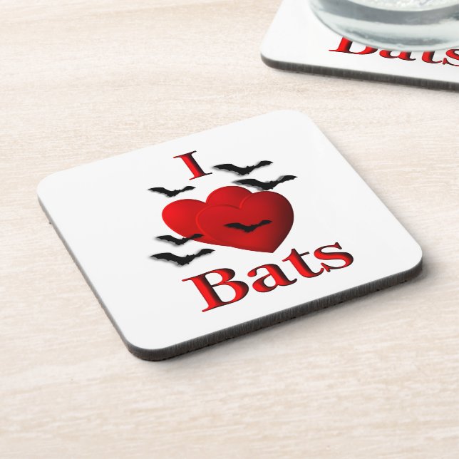I Heart Bats Coaster (Left Side)