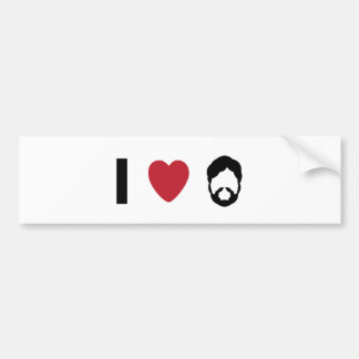 I heart beard bumper sticker