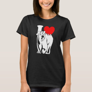 I Heart Bears Cute I Love Bears Grizzly Bear T-Shirt