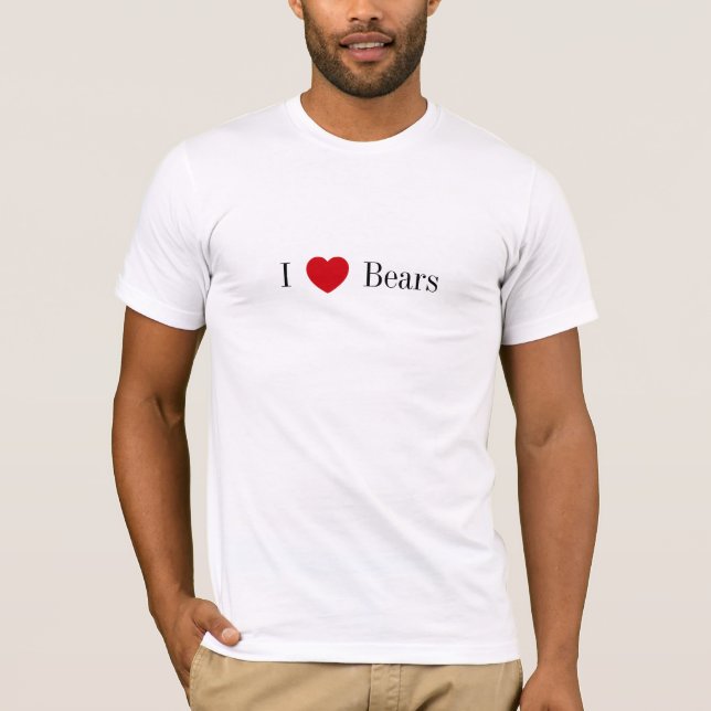 i heart Bears fitted T-Shirt (Front)