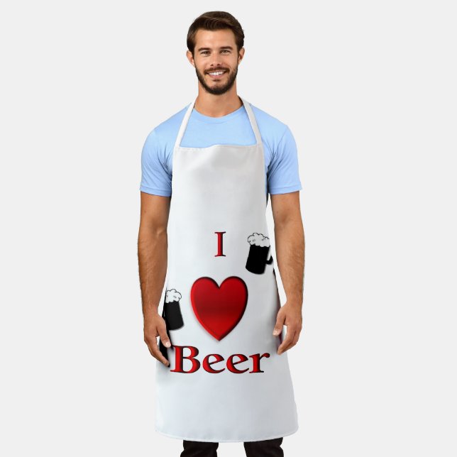 I Heart Beer Design Apron (Worn)