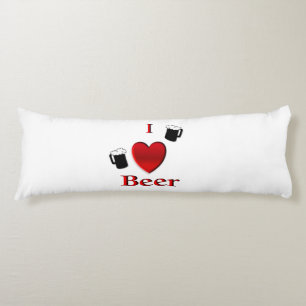 I Heart Beer Design Body Pillow